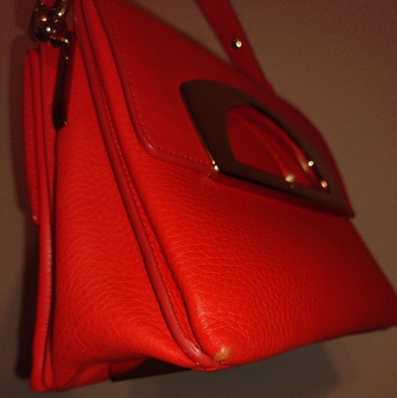 Christian Louboutin Coral Red Passage Leather Crossbody Bag π - Picture 17 of 17